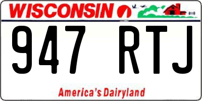 WI license plate 947RTJ