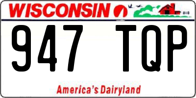 WI license plate 947TQP