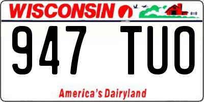WI license plate 947TUO