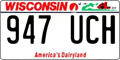 WI license plate 947UCH
