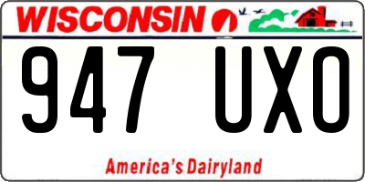 WI license plate 947UXO