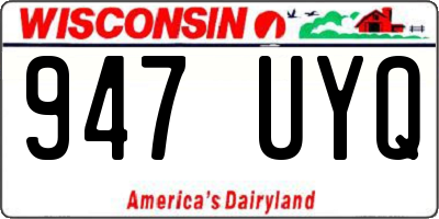 WI license plate 947UYQ