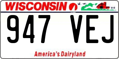 WI license plate 947VEJ