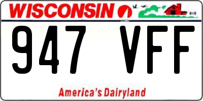 WI license plate 947VFF