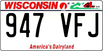 WI license plate 947VFJ