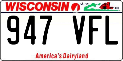 WI license plate 947VFL