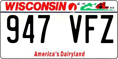 WI license plate 947VFZ