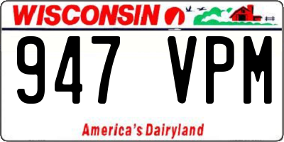WI license plate 947VPM