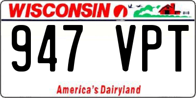WI license plate 947VPT