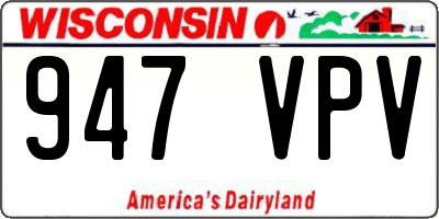 WI license plate 947VPV