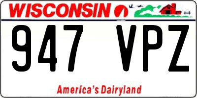 WI license plate 947VPZ
