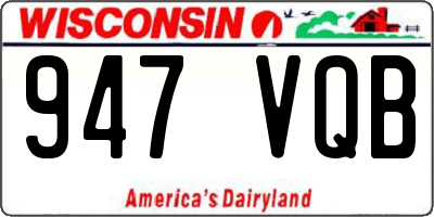 WI license plate 947VQB