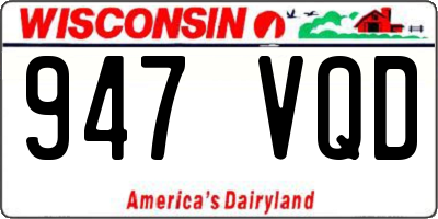 WI license plate 947VQD