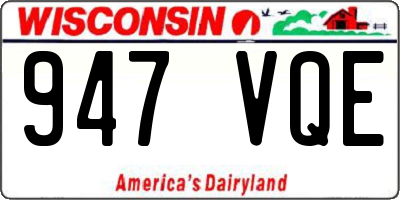 WI license plate 947VQE