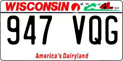 WI license plate 947VQG
