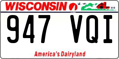 WI license plate 947VQI