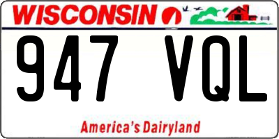 WI license plate 947VQL