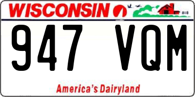 WI license plate 947VQM
