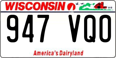 WI license plate 947VQO