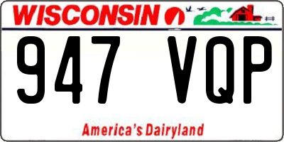 WI license plate 947VQP