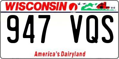 WI license plate 947VQS