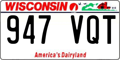 WI license plate 947VQT