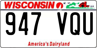 WI license plate 947VQU