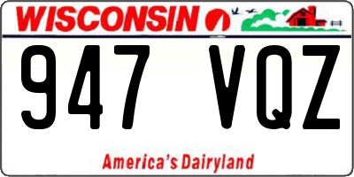 WI license plate 947VQZ