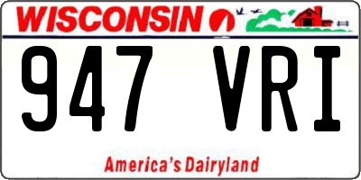 WI license plate 947VRI