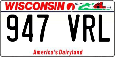 WI license plate 947VRL