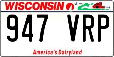 WI license plate 947VRP
