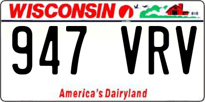 WI license plate 947VRV
