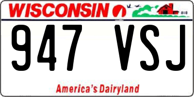 WI license plate 947VSJ