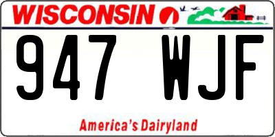 WI license plate 947WJF