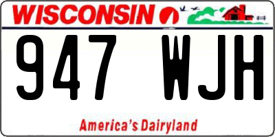 WI license plate 947WJH