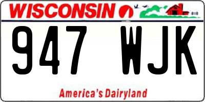 WI license plate 947WJK