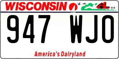 WI license plate 947WJO