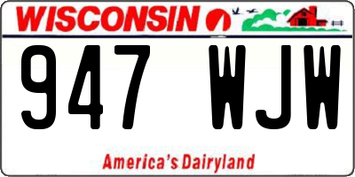 WI license plate 947WJW