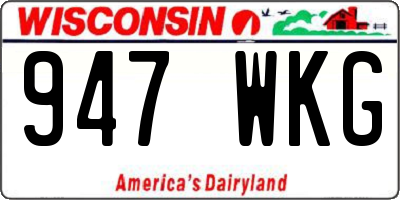 WI license plate 947WKG