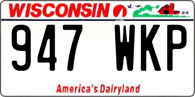 WI license plate 947WKP