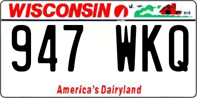 WI license plate 947WKQ