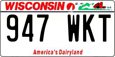 WI license plate 947WKT