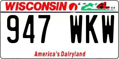 WI license plate 947WKW