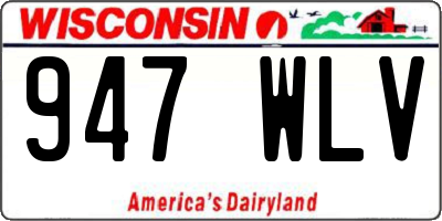 WI license plate 947WLV