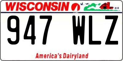 WI license plate 947WLZ