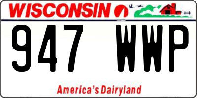 WI license plate 947WWP
