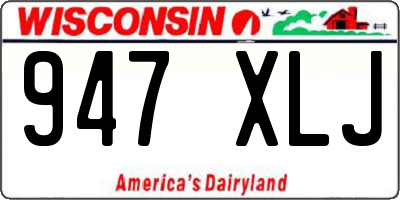 WI license plate 947XLJ