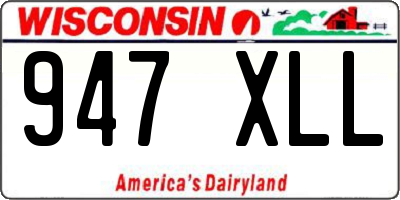 WI license plate 947XLL