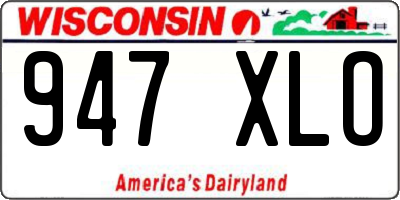 WI license plate 947XLO