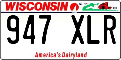 WI license plate 947XLR